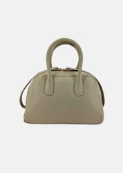 Bauletto in pelle con dettagli oro
