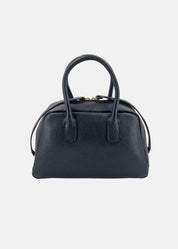 Bauletto in pelle con dettagli oro