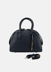 Bauletto in pelle con dettagli oro