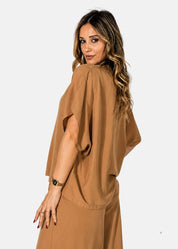 Blusa in Popeline di Viscosa