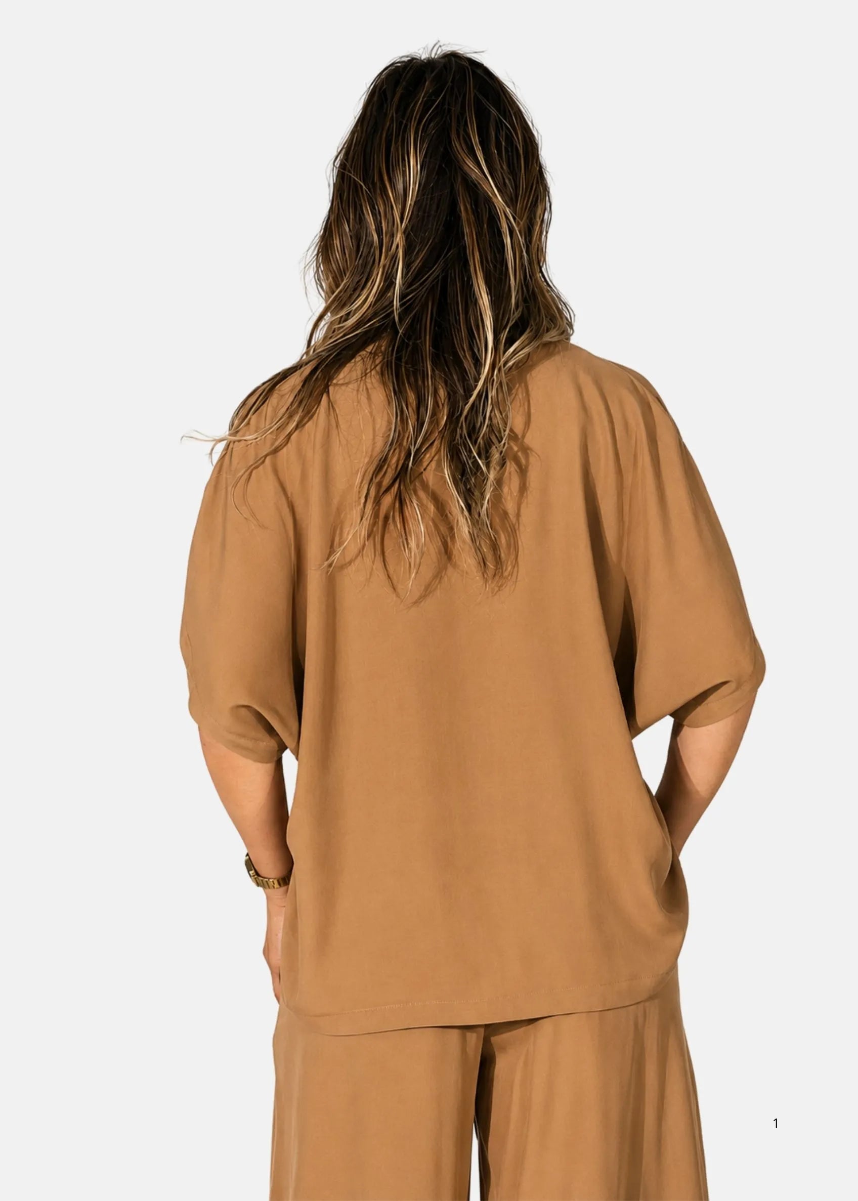 Blusa in Popeline di Viscosa