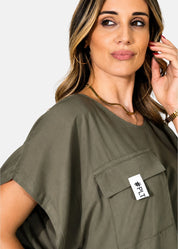 Blusa in Popeline di Viscosa