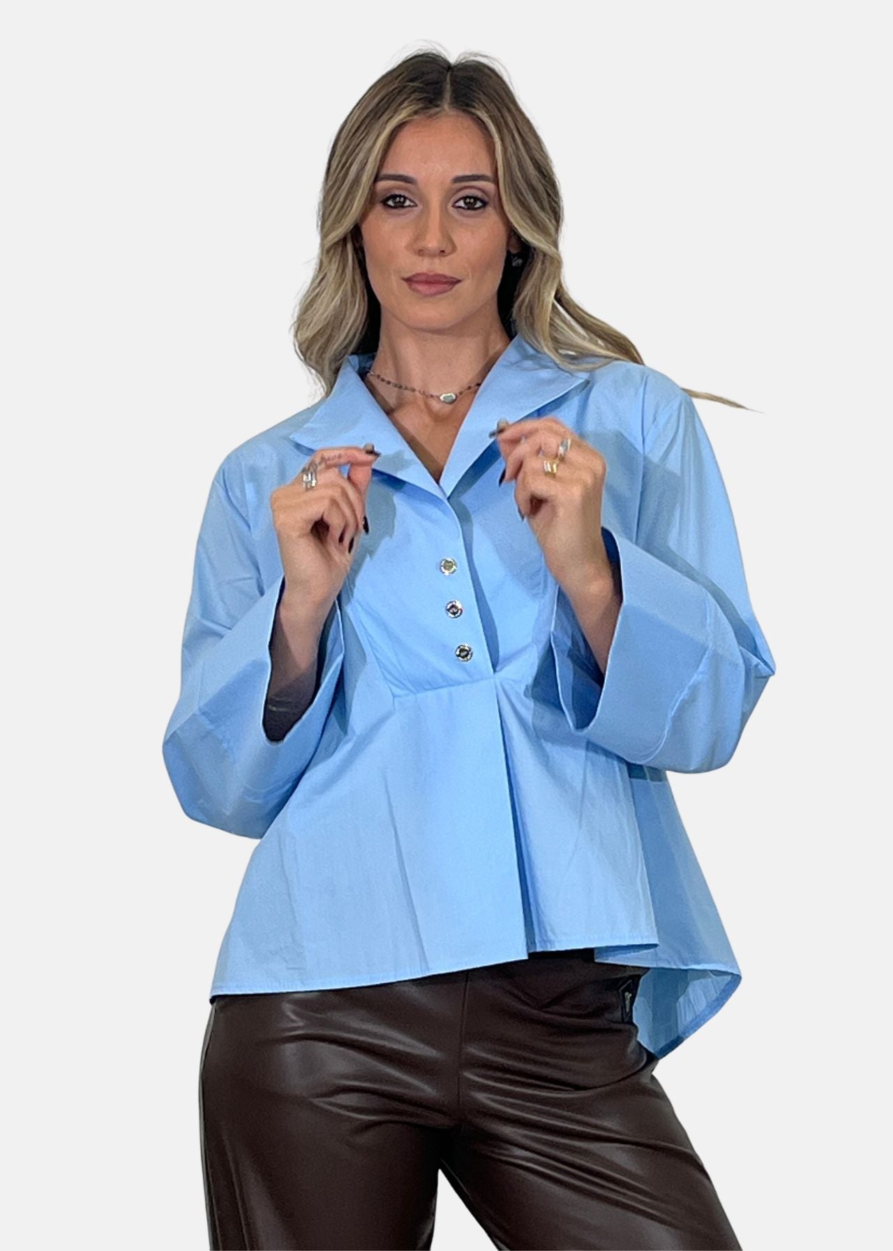 Blusa Effetto Camicia