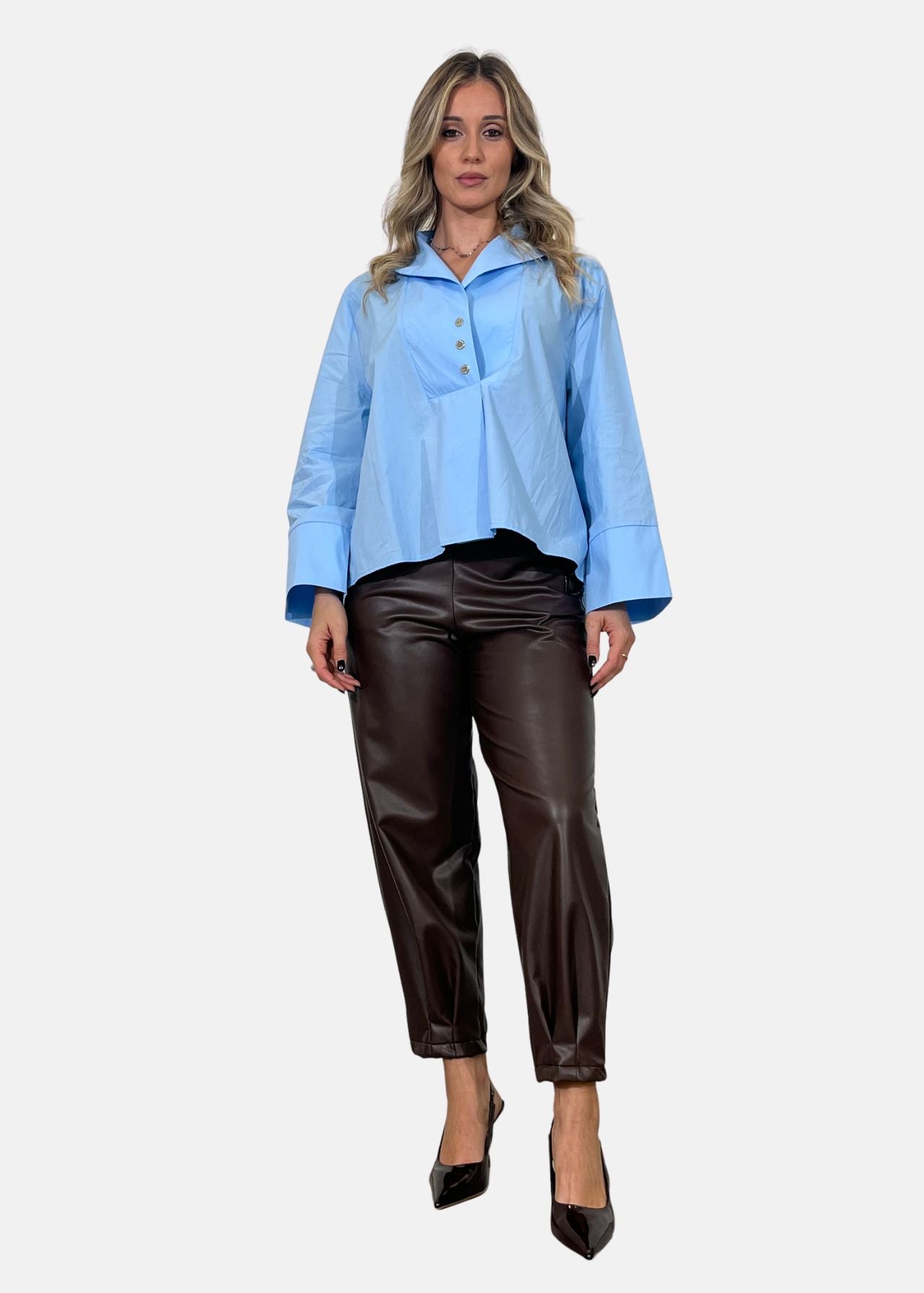 Blusa Effetto Camicia