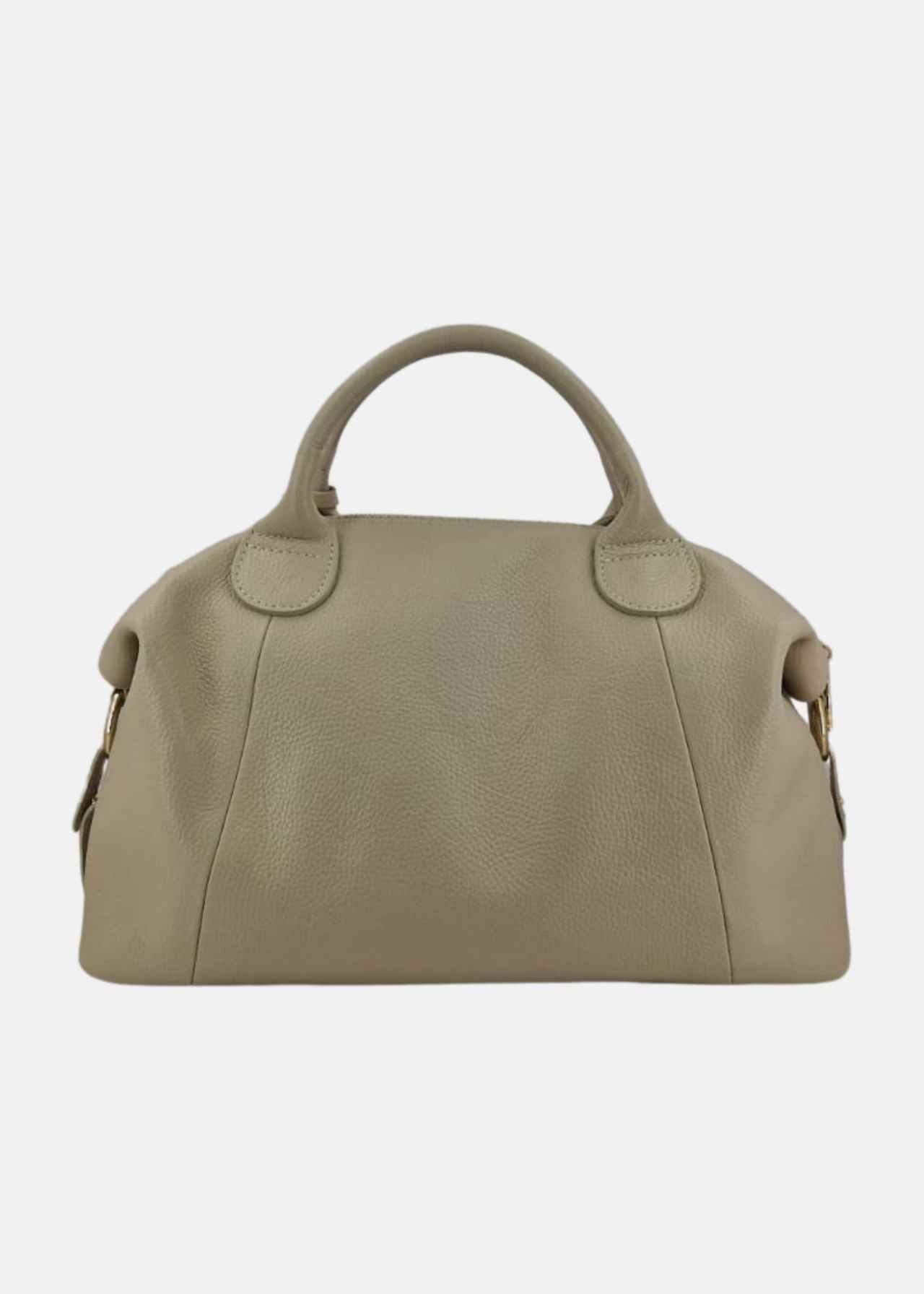 Bauletto in pelle morbida con dettagli oro