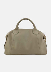 Bauletto in pelle morbida con dettagli oro
