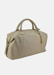 Bauletto in pelle morbida con dettagli oro