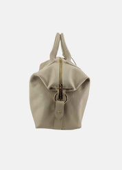 Bauletto in pelle morbida con dettagli oro