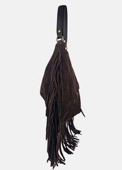 Sacca in Pelle Scamosciata con Frange - Paola Tienforti - Sito Ufficiale