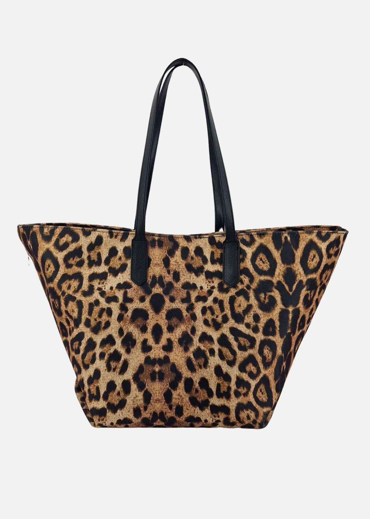 Shopper Donna in tessuto tecnico con rivetti oro