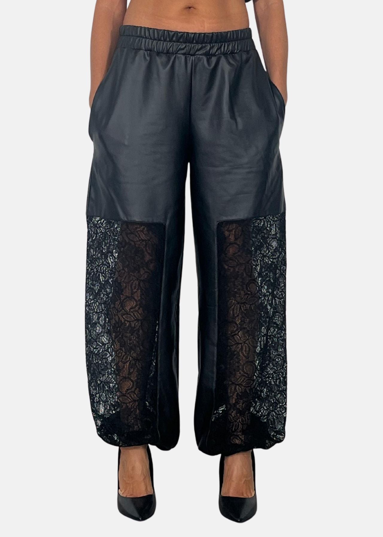 Pantalone Ecopelle & Pizzo