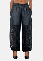 Pantalone Ecopelle & Pizzo