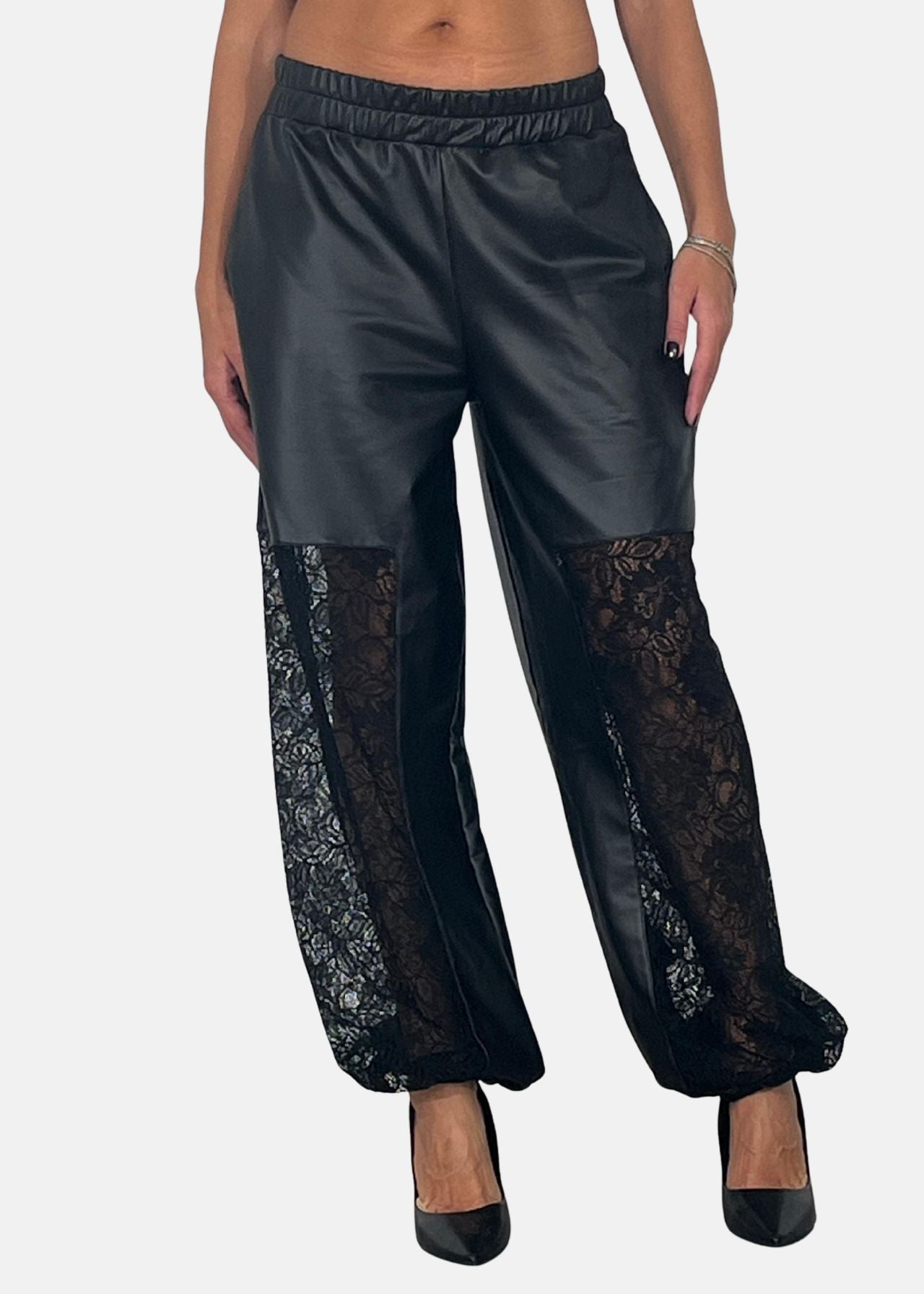 Pantalone Ecopelle & Pizzo