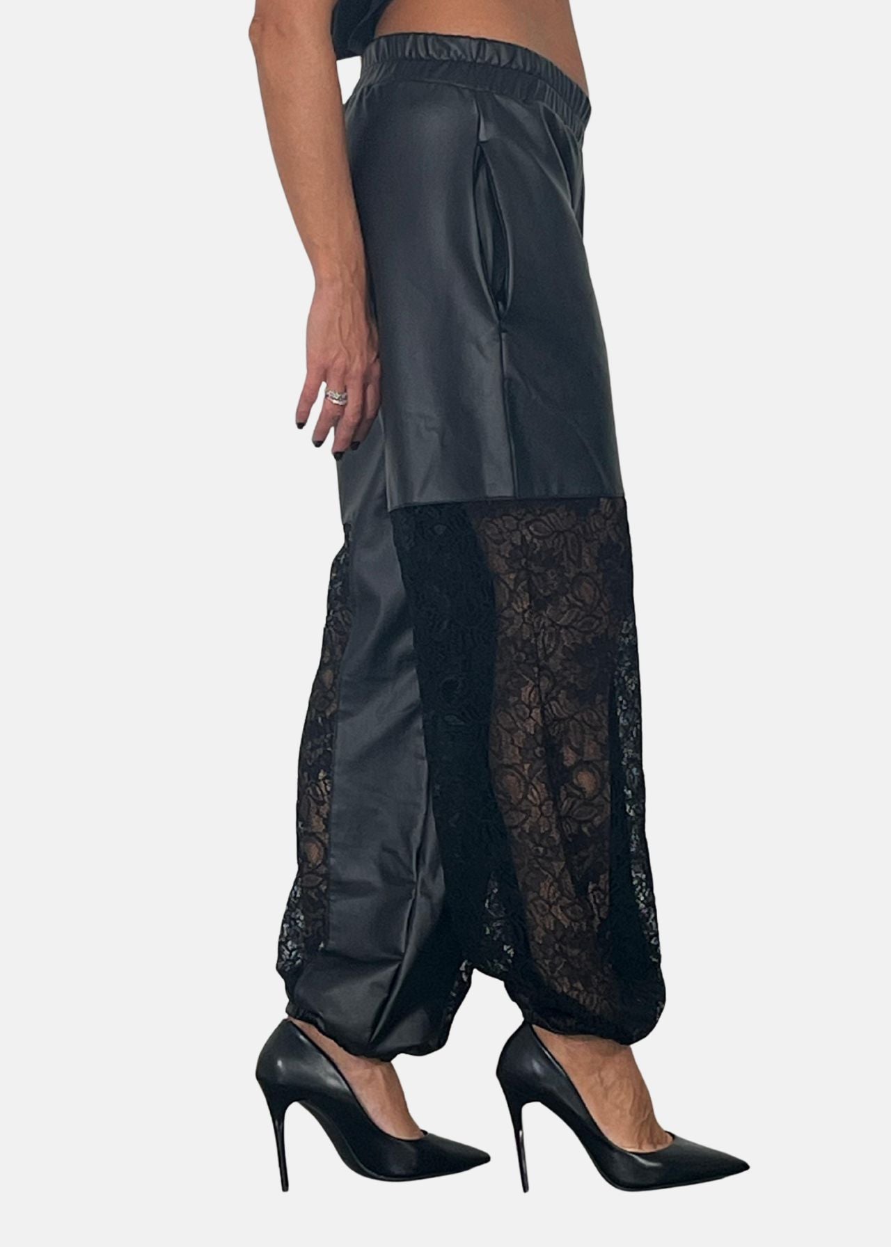 Pantalone Ecopelle & Pizzo