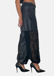 Pantalone Ecopelle & Pizzo