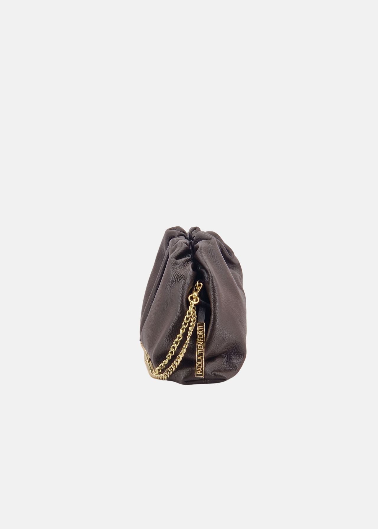 Clutch in vera pelle