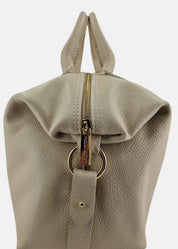 Bauletto in pelle morbida con dettagli oro