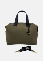 Bauletto medium in neoprene con dettagli oro