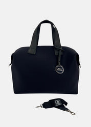 Bauletto medium in neoprene con dettagli argento