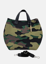 Borsa a mano donna in neoprene con pendente argento
