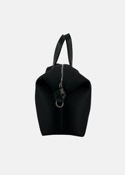 Bauletto large tessuto tecnico traforato e pelle