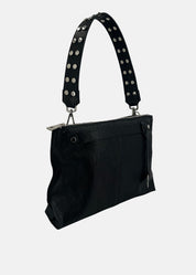 Borsa Donna a spalla in pelle con tracolla borchiata