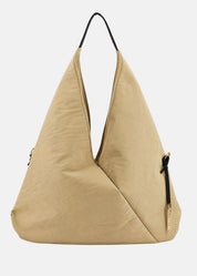 Sacca hobo in tessuto tecnico nylon con dettagli oro