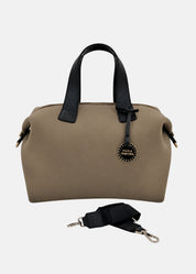 Bauletto medium in neoprene con dettagli oro