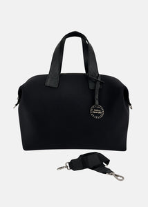 Bauletto medium in neoprene con dettagli argento
