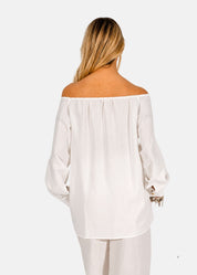 Camicia in lino e viscosa