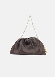 Clutch in vera pelle