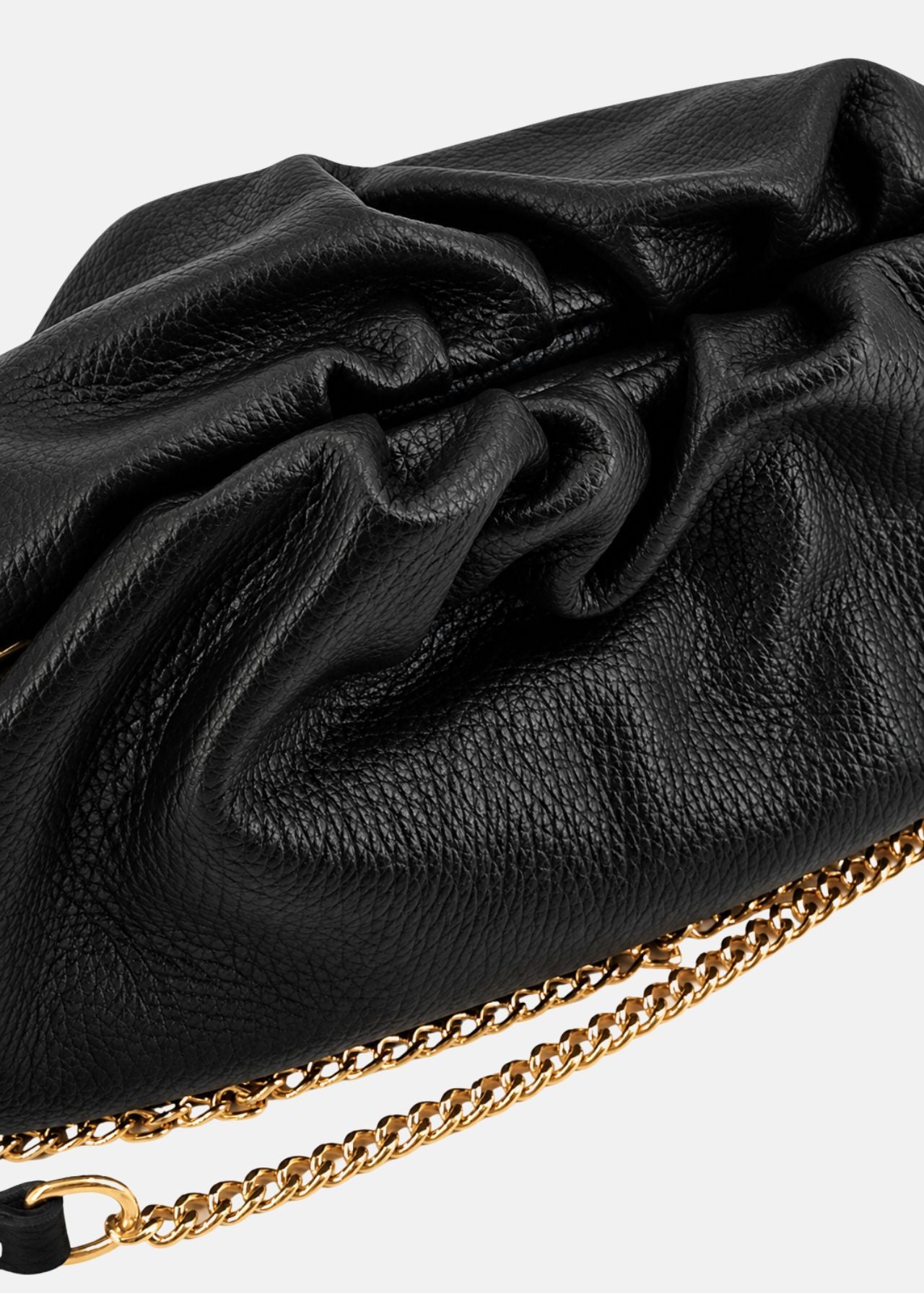 Clutch in vera pelle