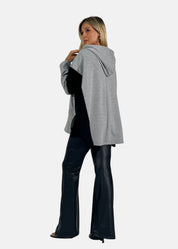Felpa donna oversize con cappuccio
