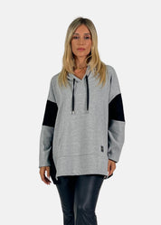 Felpa donna oversize con cappuccio