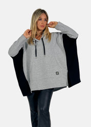 Felpa donna oversize con cappuccio