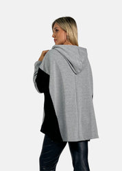 Felpa donna oversize con cappuccio