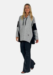 Felpa donna oversize con cappuccio