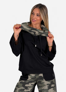 Felpa donna bicolore