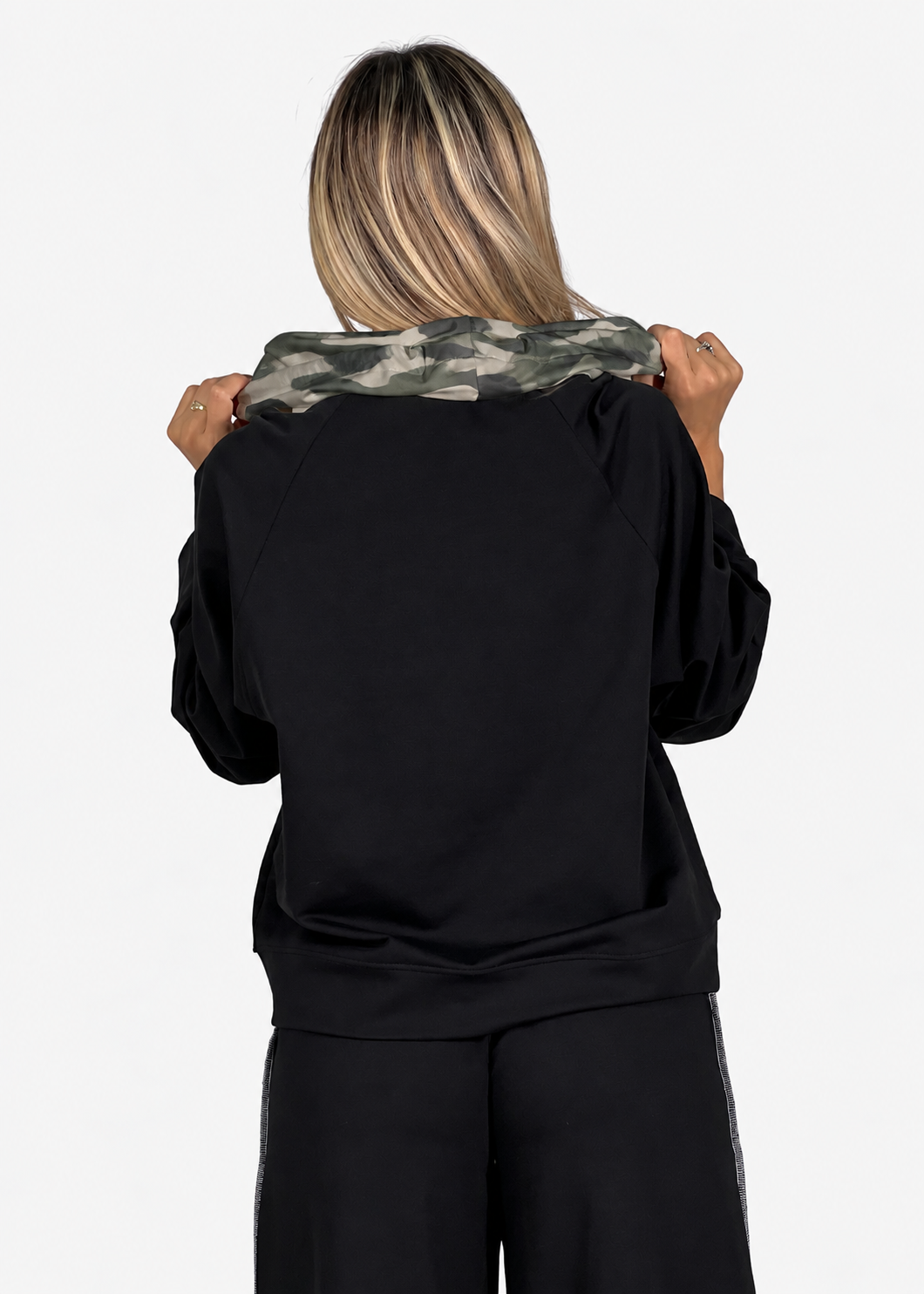 Felpa donna bicolore