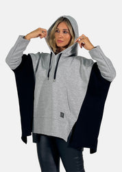 Felpa donna oversize con cappuccio