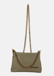 Pochette in pelle morbida con dettagli oro