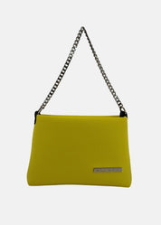 Pochette in neoprene con dettagli argento