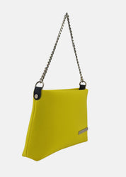 Pochette in neoprene con dettagli argento