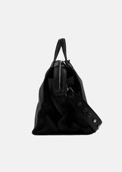 Bauletto medium in pelle morbida con dettagli argento