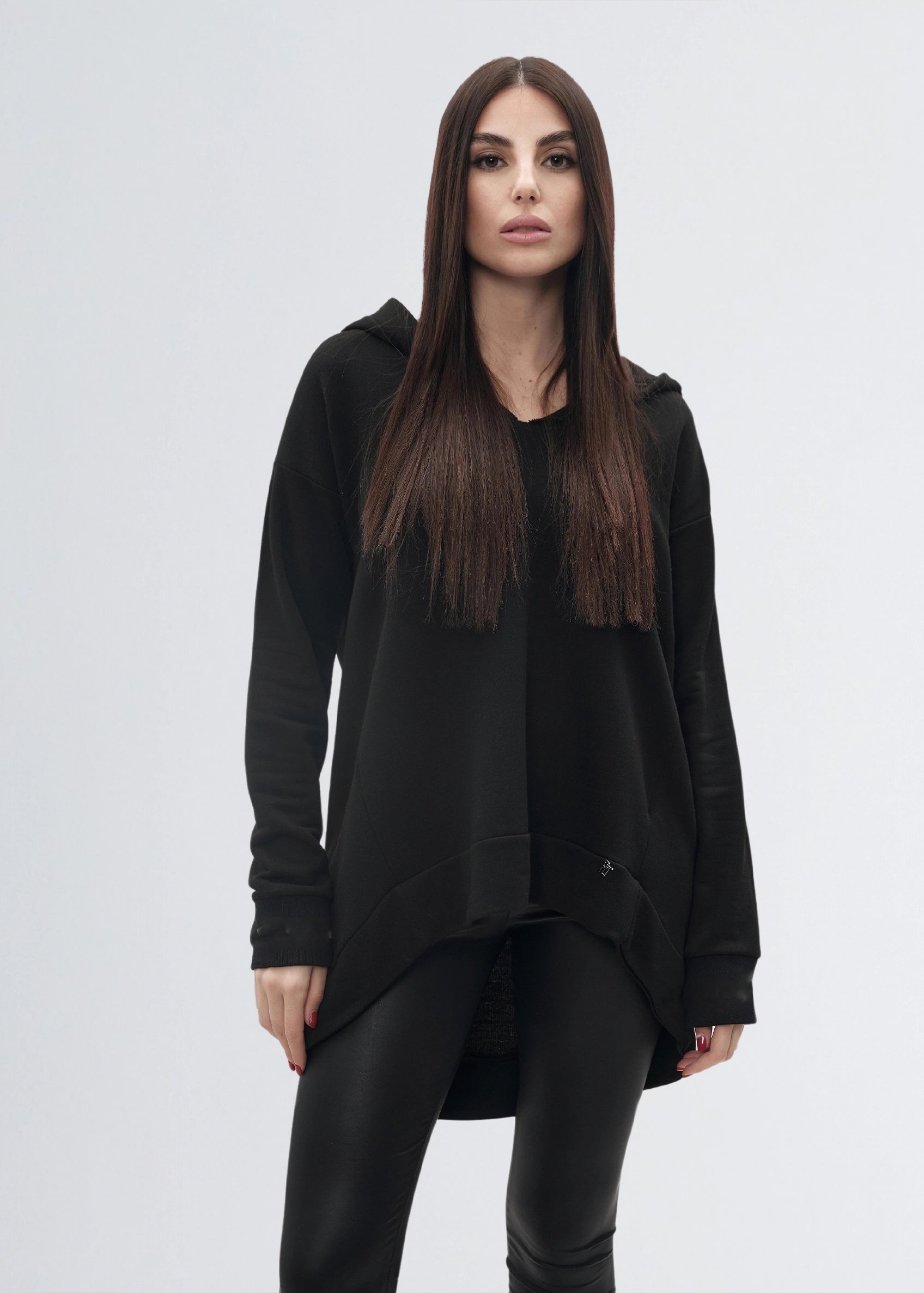 Felpa oversize con cappuccio