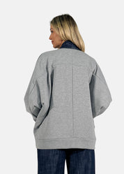 Giacca oversize in felpa e jeans