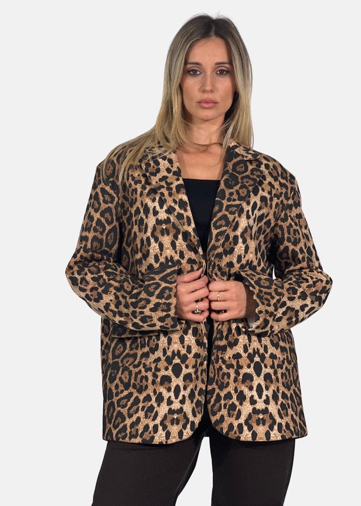 Giacca Donna Over Animalier - Paola Tienforti - Sito Ufficiale