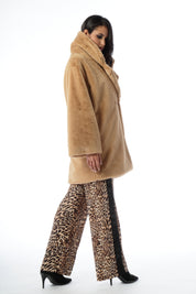 Cappotto in eco pelliccia