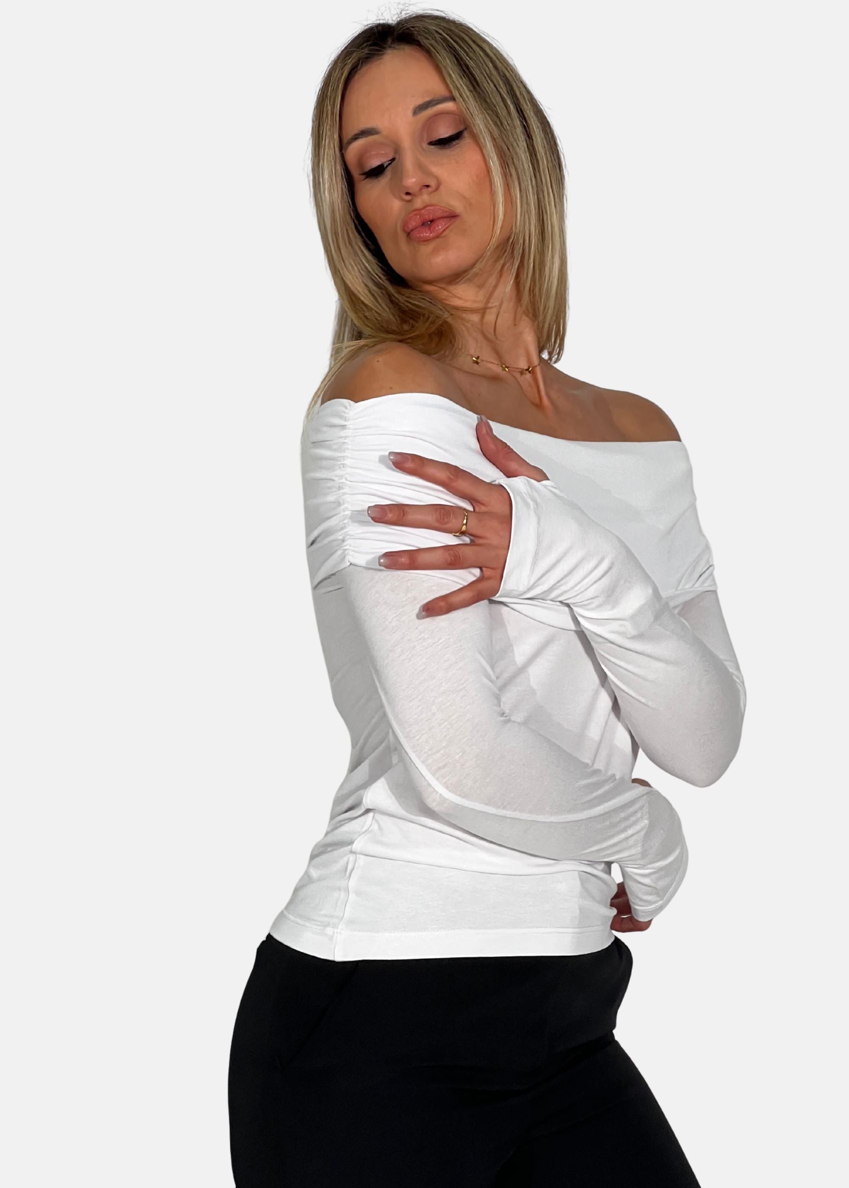 Maglia Donna scollo Bardot