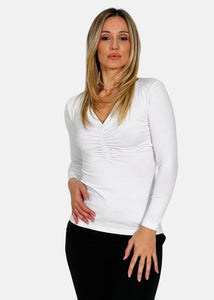 Maglia Donna scollo a V Arricciato